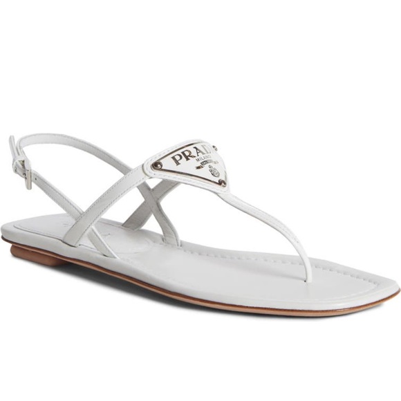 NEW Prada triangle logo sandal sz 5 - Picture 2 of 2